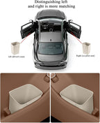 Car Interior Storage Box, Black Silicone Door Side Organizer with Umbrella Holder and Trash Can, Vehicle Accessory (Beige)