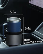 2 Pack Car Cup Holder Expander Organizer Adjustable Base, Compatible with Yeti 20/26/30 oz, Hydro Flasks 32/40oz, Nalgenes 30/32/38/48 oz, Other Bottles in 3.4"-3.8" (Silver)