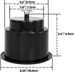 Black Plastic Cup Drink Holder Insert with Drain for Marine Boat RV Camper, 4PCS