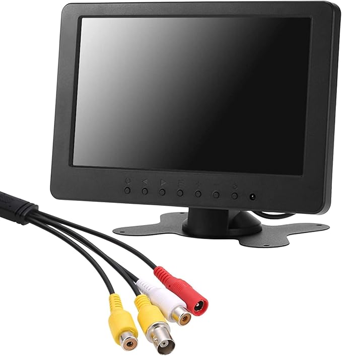 7" car dispaly Monitor Reverse Camera Monitor Screen Car LCD Parking Assistant with Wireless Remote Control – Full Color Wide Screen – Can Be Installed in Headrest Post