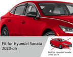 Voron Glass in-Channel Extra Durable Rain Guards for Hyundai Sonata 2020-2026, Window Deflectors, Vent Window Visors, 4 Pieces - 200934