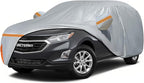 Car Cover for 2005-2026 Chevy Equinox, Waterproof Custom-fit All Weather Sun Rain UV Dust Snow Protection Outdoor Equinox Full Car Cover with Door Zipper and Cotton Lining-Grey