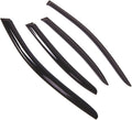 WD2-746 Dark Smoke 4 Pcs Set Window Visor (Outside Mount) Deflector Rain Guard Compatible with 2011-2016 Volkswagen Jetta Sedan