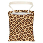 Cute Car Trash Can, Hanging Canvas Car Back Seat Organizer and Storage Bag, Funny Car Trash Bag for Travelling, Outdoor Cute Brown Leopard