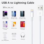 10FT iPhone Charger Lightning Cable, USB A to Lightning Fast Charging Cable for iPhone 14, 14 pro max,13 Plus,SE 2nd/12/11/Xs/XR, iPad 4/5/6/7/8, Mini 2/3/4/5, Air 2/3 Carplay Charging Cord