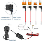 Upgraded Dash Cam Hardwire Kit, Type-C USB Hard Wire Kit 12V-24V to 5V Hardwire Kit with Low Voltage Protection 13ft Dash Cam Charger Power Cord for Dashcam GPS Power Supply Radar Detectors and More