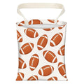 Cute Car Trash Can, Hanging Canvas Car Back Seat Organizer and Storage Bag, Funny Car Trash Bag for Travelling, Outdoor Cute Football Pattern