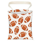 Cute Car Trash Can, Hanging Canvas Car Back Seat Organizer and Storage Bag, Funny Car Trash Bag for Travelling, Outdoor Cute Football Pattern