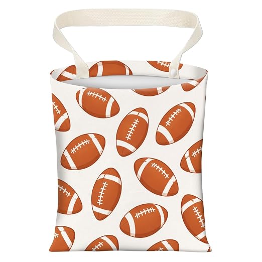 Cute Car Trash Can, Hanging Canvas Car Back Seat Organizer and Storage Bag, Funny Car Trash Bag for Travelling, Outdoor Cute Football Pattern