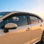 Tape-On Window Visors for Toyota Corolla Sedan 2019 2020 2021 2022 2023 2024 2025, Outside Mount Rain Guards Vent Visors Window Deflectors, Smoke Tint, 4PCS