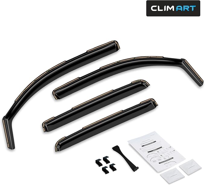 in-Channel Incredibly Durable Rain Guards for Chevrolet (Chevy) Silverado/GMC Sierra 2014-2018 Crew Cab, Truck Accessories, Vent Window Visors, Original Window Deflectors, 4pcs - 614224