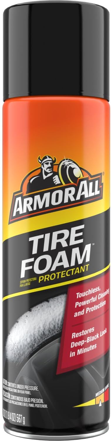 Tire Foam, Tire Cleaner Spray for Cars, Trucks, Motorcycles, 20 Oz Each, 1.25 Pound (Pack of 2)