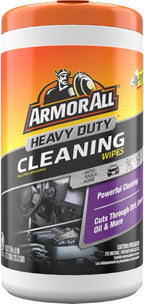 Heavy Duty Cleaning Wipes, Disposable Car Wipes (75 Count) | Textured cleaning wipes for interior & exterior cleaning on plastic, metal, vinyl, tools, and lawn equipment