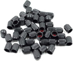 50 Pack Tire Valve Caps, Plastic Valve Stem Caps with O Rubber Seal, Universal Stem Covers for Cars, SUVs, Bike and Bicycle, Trucks, Motorcycles, Airtight Seal Dust Proof, Black 5 Dollar Item
