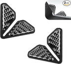 2 PCS Car Door Corner Edge Guards, Thickened PVC Anti-collision Door Corner Protector, Carbon Fiber Sporty Style Decorative Cover, Self-adhesive Exterior Accessory for Cars (Black)