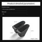 2PCS Front Door Side Pocket Box for Tesla Model Y Juniper 2025+ | 2026 Juniper Accessories, Standard/Premium/Performance, Front Door Storage Oragnizer, TPE, Black