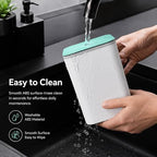 Mini Car Trash Can with Press Lid, Leakproof One-Piece Design, ABS Plastic Garbage Bin with Stainless Steel Spring for Auto Interior (White)