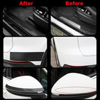 Car Door Edge Entry Guards Sill Protector Automotive Tape (Black, 2in*33FT) | 5D Carbon Fiber Vinyl Wrap Film Paint Threshold Scuff Plate Protectors Anti-Collision Universal for Most Vehicles
