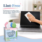 Microfiber Cleaning Cloth, 120 Pack Reusable Paper Towels Microfiber Towels for Cars Lint Free Shop Rags with for Home Kitchen Automotive, 11"x 9", White & Green & Blue & Pink