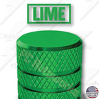 Aluminum Tire Valve Stem Caps – Anti-Rust, Premium Anodized Aluminum, Corrosion-Resistant, Easy Install, Universal Fit for Car, Truck, Bike, SUV – 1 Pack/Set of 4 (Lime Green)