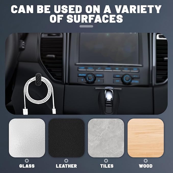 Car Mini Hooks, Car Dashboard Hook, Multifunctional Auto Backseat Hangers, Vehicle Interior Accessories Car Sticker Hooks for Key, Mask, Earphone, Charging Cable, Black (8)