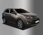 AUTOCLOVER Tape-On Rain Guards Window Visors 6 Pcs Set for Toyota Rav4 2013 2014 2015 2016 2017 2018 / Window Deflectors, Out-Channel Vent Shades (Smoked)