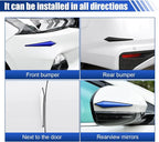 4PCS Car Door Edge Guard Protector, Self-Adhesive Vehicle Rearview Mirror Anti-Collision Strip, PVC Anti-Scratch Bumper Trim Guard, Universal Auto Body Accessory for Car SUV Truck (Blue)