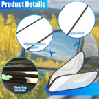 2PCS Blind Spot Car Mirror - HD Glass Framed Convex Car Side Mirror Blindspot - Up&Down Adjustable Wide-Angle Rear View Auxiliary Mirrors with Self Adhesive for Cars SUVs Trucks(Rectangular)