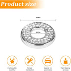 4 Pcs Bling Car Inner Door Lock Covers, Crystal Pull Rod Bolt Stickers, Sparkly Rhinestones Auto Door Bolt Decorations, Vehicle Lock Pin Cap Decors for C Class C200L GLC260 C260L (White)
