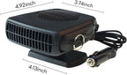 Portable 12v Heater, 200W Fast Heating Fan, Plug into Cigarette Lighter 360 Degree Rotation for Car Windshield, Defroster Defogger Car Heater