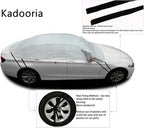 Safe View Half Car Cover Top Waterproof/Windproof/Dustproof/Windshield Cover Snow Winter Summer (Sedan 3L)