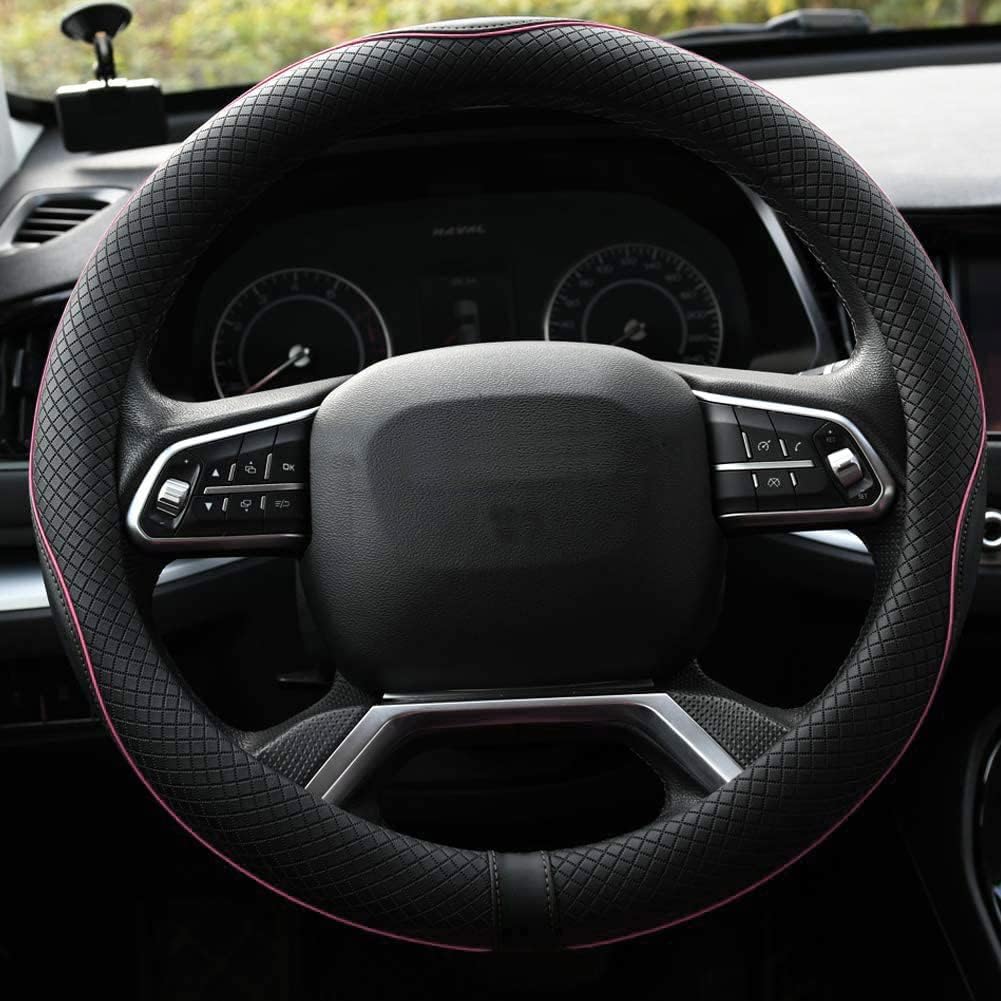 Microfiber Leather Steering Wheel Cover — Anti-Slip Universal Grip