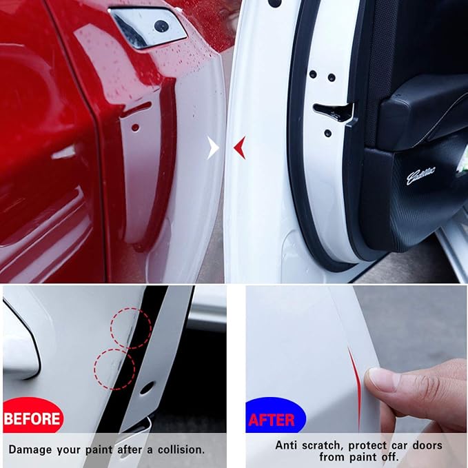 Car Door Edge Guard Invisible Automotive Sill Guard Protectors Anti-Scratch Adhesive Tape Waterproof Strips for Car Edge Protection (33Ft x 1.18', Transparent)