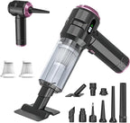 Handheld Vacuum Cleaner Cordless, 23000Pa Powerful Car Mini Vacuum Cleaner, Rechargeable Portable Lightweight dust Catcher for Home Car Carpet Stairs Pet Hair Deep Cleaning（Black-Purple）