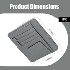Car Sun Visor Organizer, Multi-Pocket Leather Auto Visor Storage Bag with Clip-on Design, Car Interior Organizer for Cards, License, Sunglasses and Pens, Universal for Most Cars (Gray)