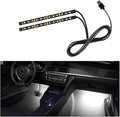 Car LED Strip Light, 24 LEDs RGB Neon Interior Atmosphere Lights, 12V Under Dash Ambient Night Light, USB Port Auto Interior Decorative Lamp, Universal Car Accessories (White)