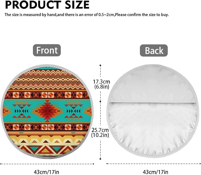 Aztec Steering Wheel Sun Shade Cover Anti-Heat Steering Wheel Sun Block Cover Heat Reflector Universal 17 inch Steering Wheel Sunshade for Most Cars SUV Sedan Van Trucks