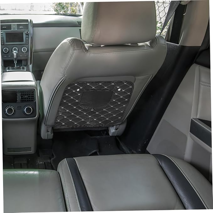 Car Seat Back Protector Durable Kick Mat with Built Storage Bag Backseat Organizer for Cars Comfortable Protection from Dirt Scratches for Family Travel