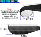 YoRise 2PCS 2-in-1 Car Blind Spot Mirrors with Rain Guard, 360° Adjustable Carbon Fiber Automotive Side Rear View Mirror, Universal Exterior Reversing Accessories for SUV Truck (Black)