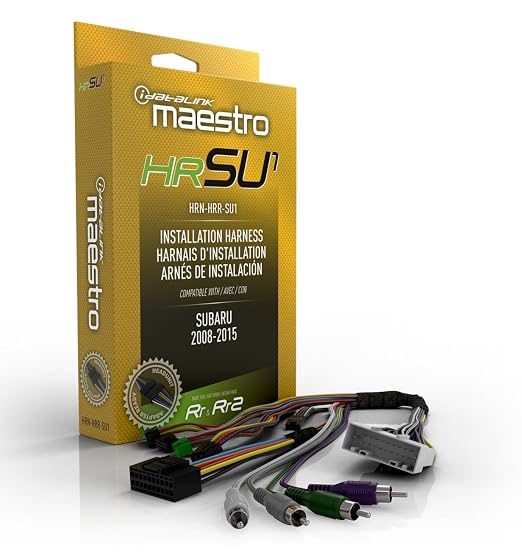 Maestro HRN-HRR-SU1 T-Harness for Select Subaru Vehicles 2008-15, replace the factory radio while retaining steering wheel controls & use of factory amp (ADS-MRR or ADS-MRR2 module required)