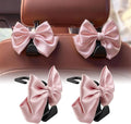 Car Seat Headrest Hook Bow Hooks for Car Bow Car Accessories 2 Pack Hanger Storage Organizer Universal for Handbag Purse Coat fit Universal Vehicle Car (Pink)