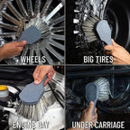 ACCG09 Wheel Works Medium Duty Wheel & Body Brush, (Safe for Cars, Trucks, SUVs, RVs, Motorcycles, & More) Gray