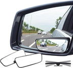 Rectangle Blind Spot Mirror, HD Glass ABS Housing Convex Wide Angle Rearview Blindspot Car Mirror for Car SUV and Truck (Framed, Pack of 2)
