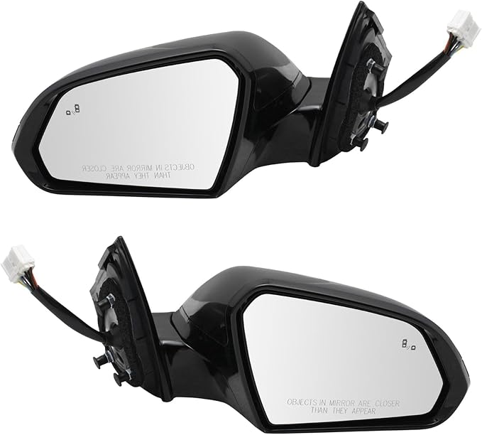 Power Heated Memory Side Mirror Set Left & Right with Turn Signal Blind Spot Paint to Match Gloss Black Base Compatible with 2015-2017 Hyundai Sonata HY1320229 HY1321229