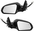Power Heated Memory Side Mirror Set Left & Right with Turn Signal Blind Spot Paint to Match Gloss Black Base Compatible with 2015-2017 Hyundai Sonata HY1320229 HY1321229