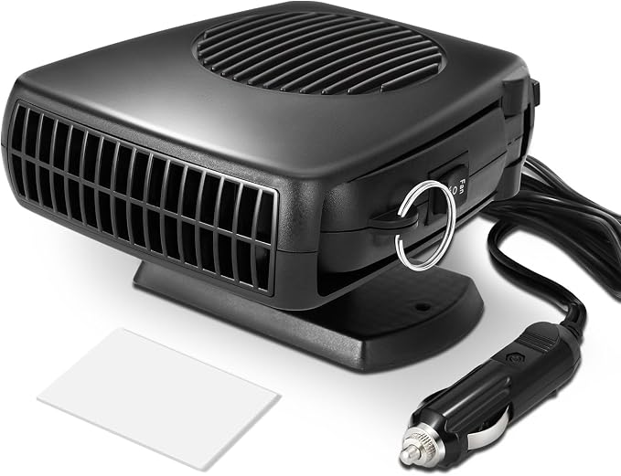 12V 170W Portable Car Heater, 2 in 1 Heating & Cooling, Electric Car Heaters Defroster with Plugs in Cigarette Lighter, fit The car of Fuse ≥ 15A, Fast Heating Defroster, 360° Rotation