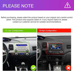 10.1 Inch Android 15 Car Stereo for Honda Civic 2006-2011, Wireless CarPlay & Android Auto, 5GHz WiFi GPS, Touchscreen, Bluetooth/FM/RDS SWC + AHD Backup Camera