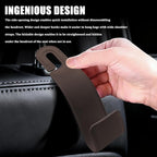 2PCS Car Seat Headrest Hooks, Purse Hook for Car, Automotive Headrest Handbags Holder, Auto Accessories Leather Seatback Organizer Hanger for Hanging Purses Bags Coats (Brown, 2PCS)