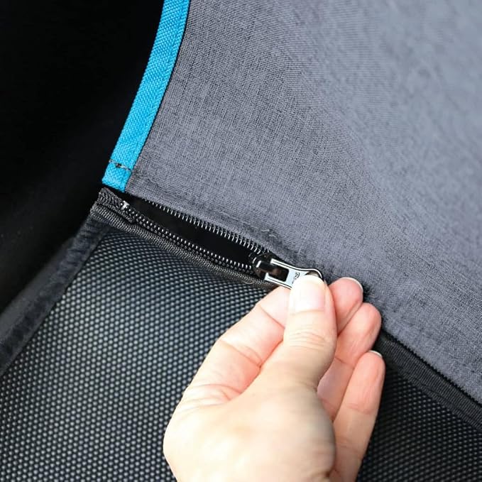 Coast to Coast Hammock - Waterproof Backseat Dog Hammock for Full Coverage - Car Seat Protector with Rufftex Floor Guard - Durable Travel Gear - Stain Resistant - Heather Charcoal Grey