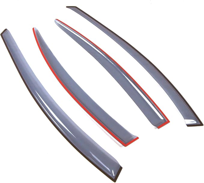 Car Window Rain Guard | Outside Mount Visors Auto Side Window Deflectors | Windows Visor Rain Shields Compatible with 1998-2004 Dodge Intrepid | 4 Pcs Set, LGWV2-120, Light Tinted